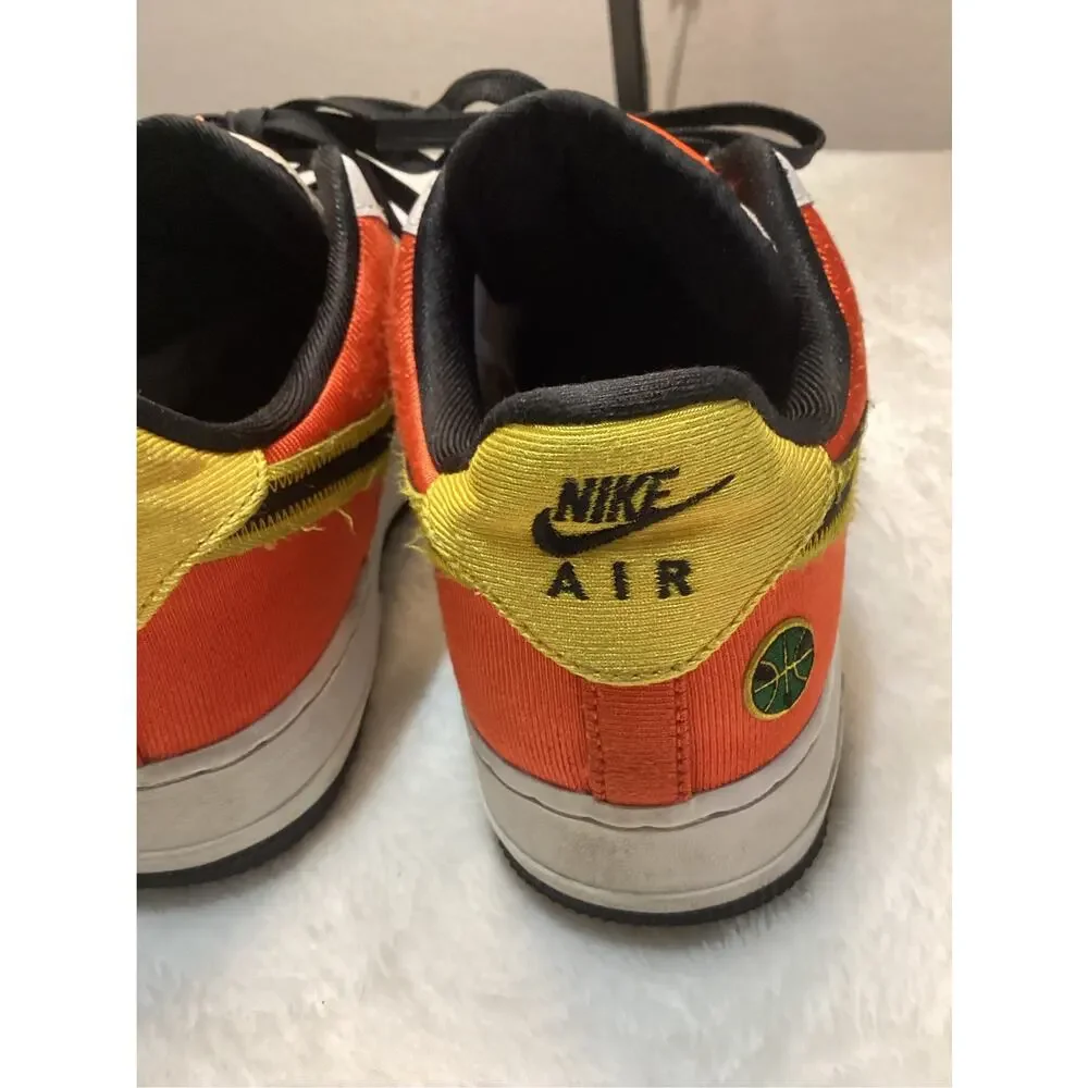 Nike Air Force 1 Low Men’s 7.5 Women’s 9 White Orange Black Rare Sneakers